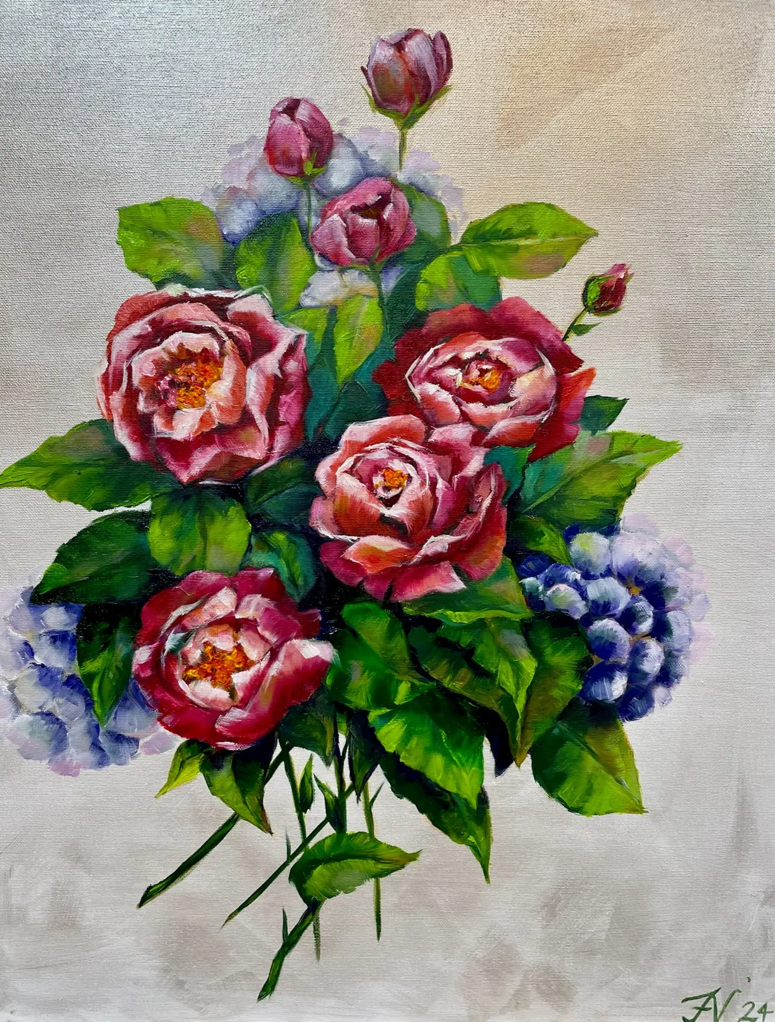 Rozen en hortensia’s